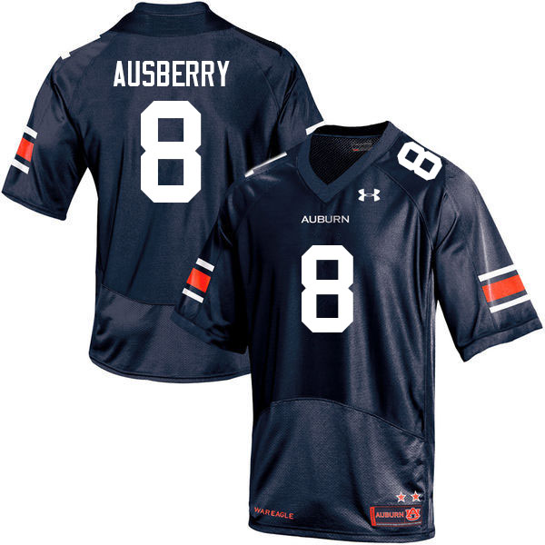 Men's Auburn Tigers #8 Austin Ausberry Navy 2022 College Stitched Football Jersey